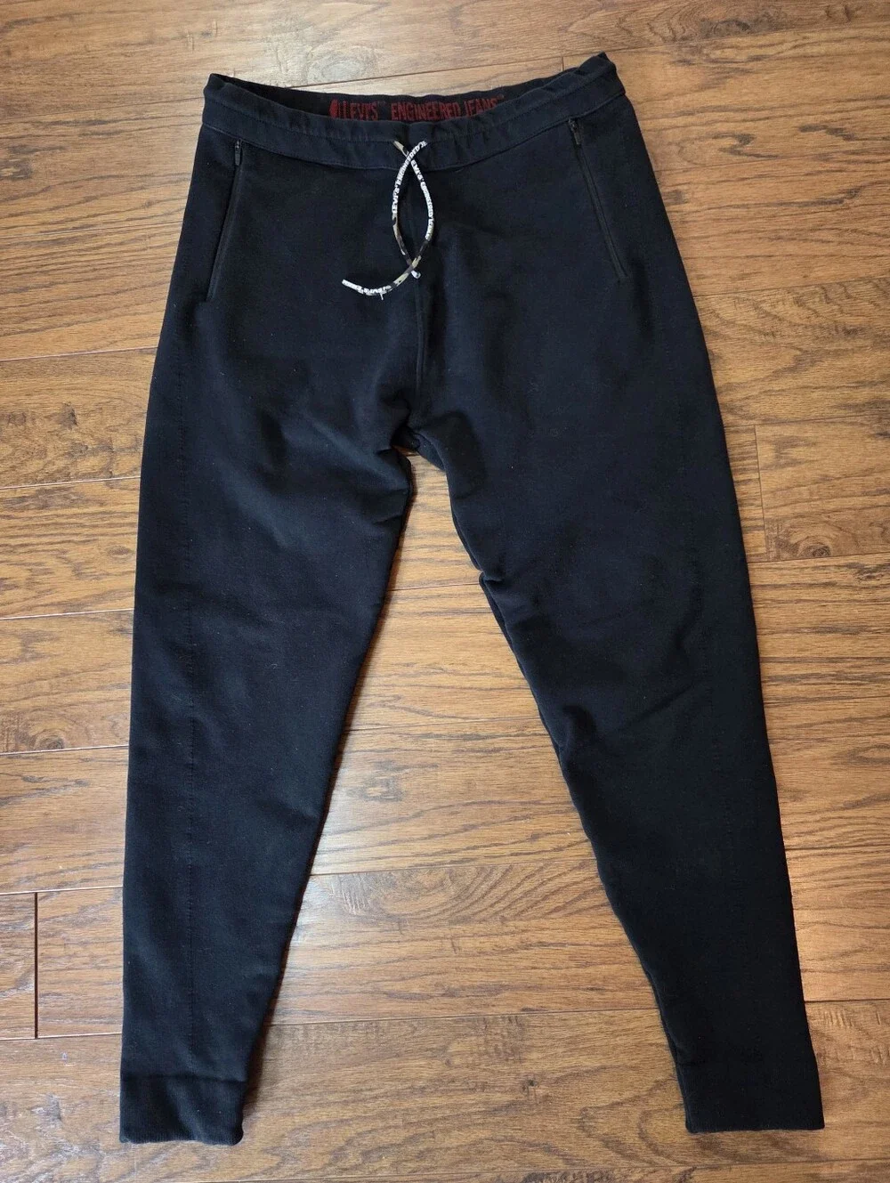 Levis Premium Knit Joggers Mens Medium Black Engineered Jeans 3D Stretch Pants